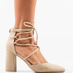 Pantofi dama Chelsea Bej 4