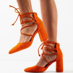 Pantofi dama Chelsea Portocalii 2