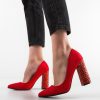 Pantofi dama Clarke Rosii-Pantofi cu toc-Pantofi cu toc