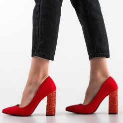 Pantofi dama Clarke Rosii 2