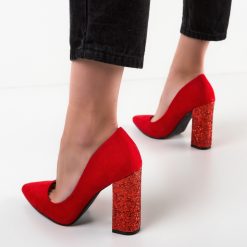 Pantofi dama Clarke Rosii 4