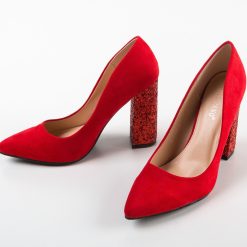 Pantofi dama Clarke Rosii 5