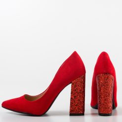 Pantofi dama Clarke Rosii 6