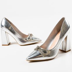 Pantofi dama Jacira Argintii 4