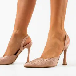 Pantofi dama Josian Nude-Pantofi cu toc-Pantofi cu toc