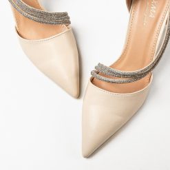 Pantofi dama Pratima Bej 4