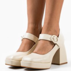 Pantofi dama Siya Bej 2