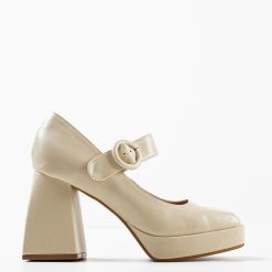 Pantofi dama Siya Bej 3