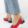 Pantofi dama piele naturala Romina fucsia-Pantofi cu toc mic-Pantofi cu toc mic