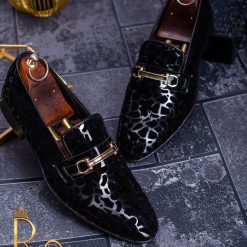 Pantofi de barbati LOAFERS lacuiti cu piele intoarsa P1224 2