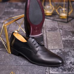 Pantofi de barbati negru din piele naturala P1828 6