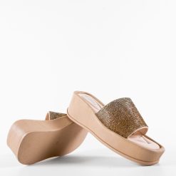 Papuci dama Gaib Bej 2