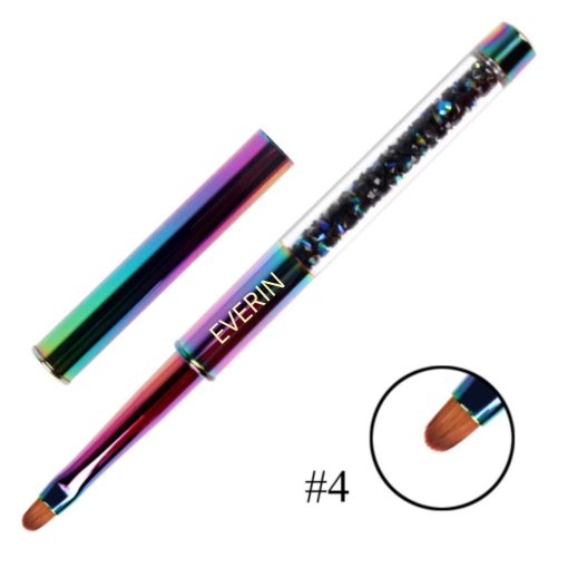 Pensula gel limba de pisica nr. 4 rainbow - QB-EV4 - Everin.ro-USTENSILE SI ACCESORII ❤️