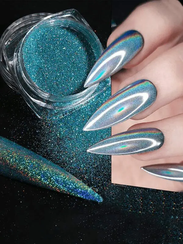 Pigment Holographic Blue PY-29 - PY-84 - Everin.ro-NAIL ART ❤️