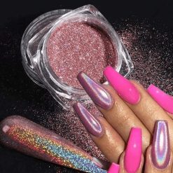 Pigment Holographic Pink PY-98 - PY-84 - Everin.ro-NAIL ART ❤️