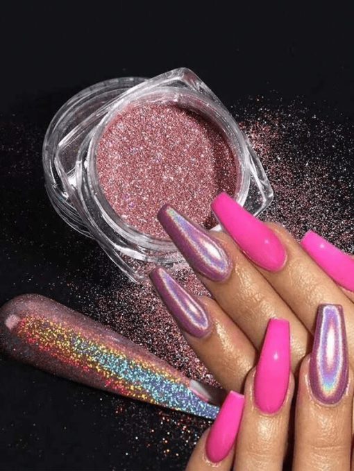 Pigment Holographic Pink PY-98 - PY-84 - Everin.ro-NAIL ART ❤️