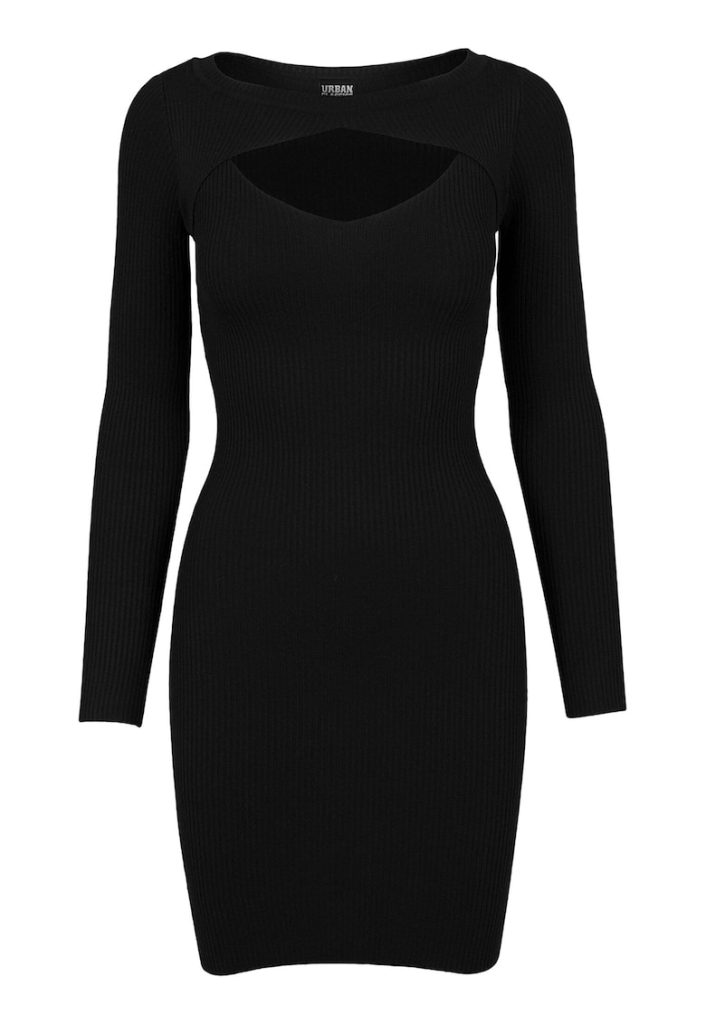 Rochie striata cu decupaj frontal-FEMEI-