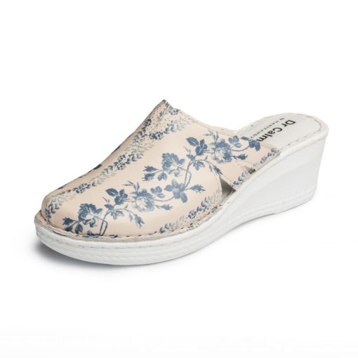 Saboti piele naturala 5013 floral-Saboti dama-Saboti dama