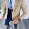 Sacou barbati bej slim fit B5307  D3-1.3-Sacouri barbati