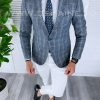 Sacou barbati in carouri  slim fit B1485   N2-7-Sacouri barbati