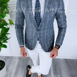 Sacou barbati in carouri  slim fit B1485   N2-7-Sacouri barbati