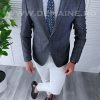 Sacou barbati in carouri  slim fit B4241  42-4-Sacouri barbati