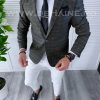 Sacou barbati in carouri  slim fit B4242 45-1.2-Sacouri barbati