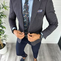 Sacou barbati slim fit 12852  D12-4-Sacouri barbati