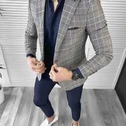 Sacou barbati slim fit 704   X13-Sacouri barbati