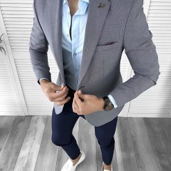Sacou barbati slim fit 964   Y1-3-Sacouri barbati