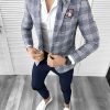 Sacou barbati slim fit in carouri 10279   31-Sacouri barbati