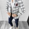 Sacou barbati slim fit in carouri 715  37-5-Sacouri barbati