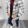 Sacou barbati slim fit in carouri 715 40-5-Sacouri barbati