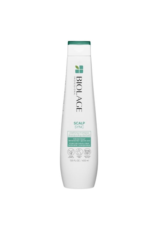 Sampon clarifiant Scalp Sync cu acid glicolic si extract de ceai fermentat - pentru scalp gras cu exces de sebum - echilibreaza scapul si elimina reziduurile si excesul de sebum - 250ml-FEMEI-GENTI SI ACCESORII/Produse cosmetice