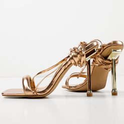 Sandale cu toc Abbondio Aurii 5