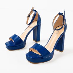 Sandale cu toc Abimbo Bleumarin 4
