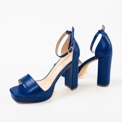 Sandale cu toc Abimbo Bleumarin 5
