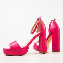 Sandale cu toc Abimbo Fuchsia 5
