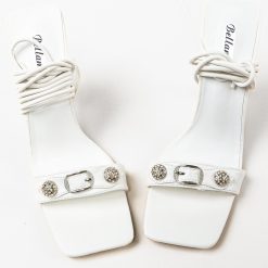 Sandale cu toc Adriano Albe 5