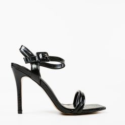 Sandale cu toc Alecia Negre 3