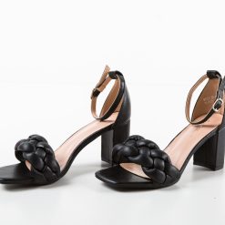 Sandale cu toc Alfonso Negre 5