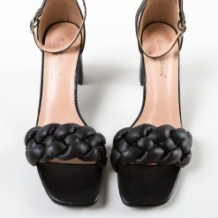 Sandale cu toc Alfonso Negre 6