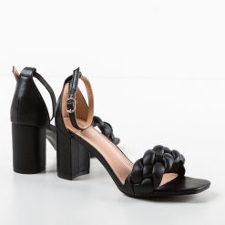 Sandale cu toc Alfonso Negre 7