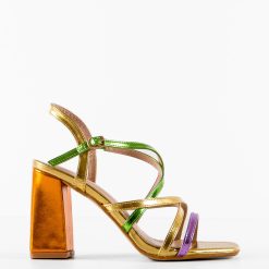 Sandale cu toc Amahle Multi 2 4