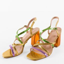 Sandale cu toc Amahle Multi 2 5