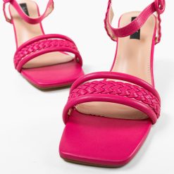 Sandale cu toc Anna Fuchsia 5
