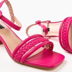Sandale cu toc Anna Fuchsia 7