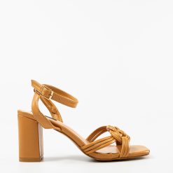 Sandale cu toc Antonela Camel 4