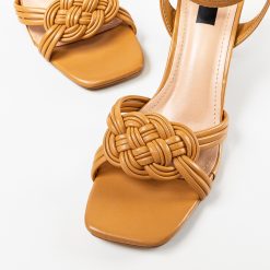 Sandale cu toc Antonela Camel 5