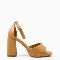 Sandale cu toc Apolon Camel 2